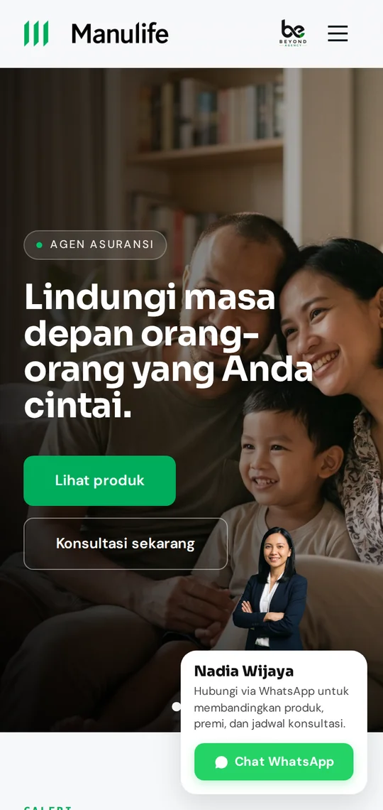 Website personal agen di ponsel