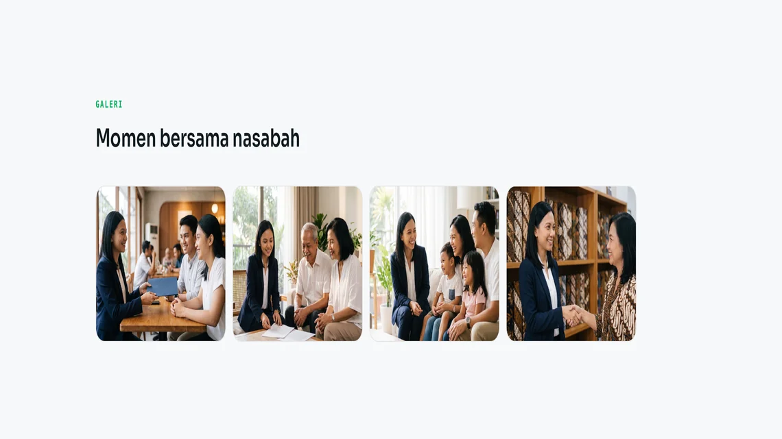 Website agen: momen bersama nasabah (footage AI)