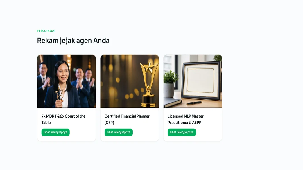 Website agen: pencapaian