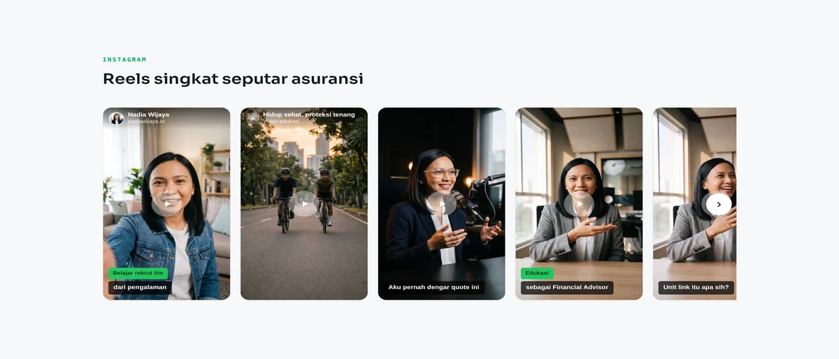 Website agen: Instagram Reels dan video